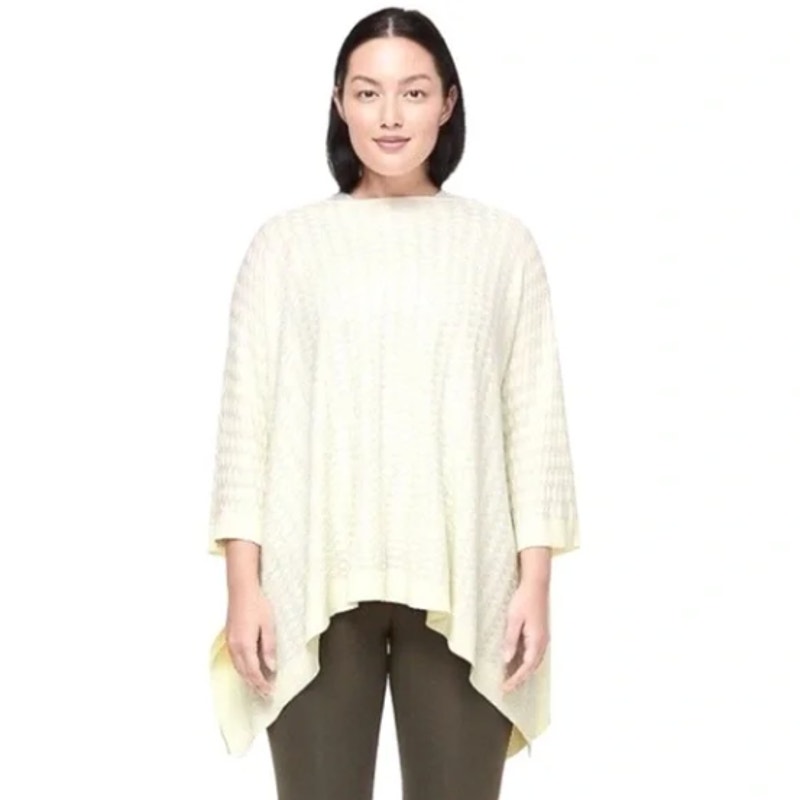 Lululemon Divinity Poncho Woven Ivory Cream Cashmere One Size {Gg5}